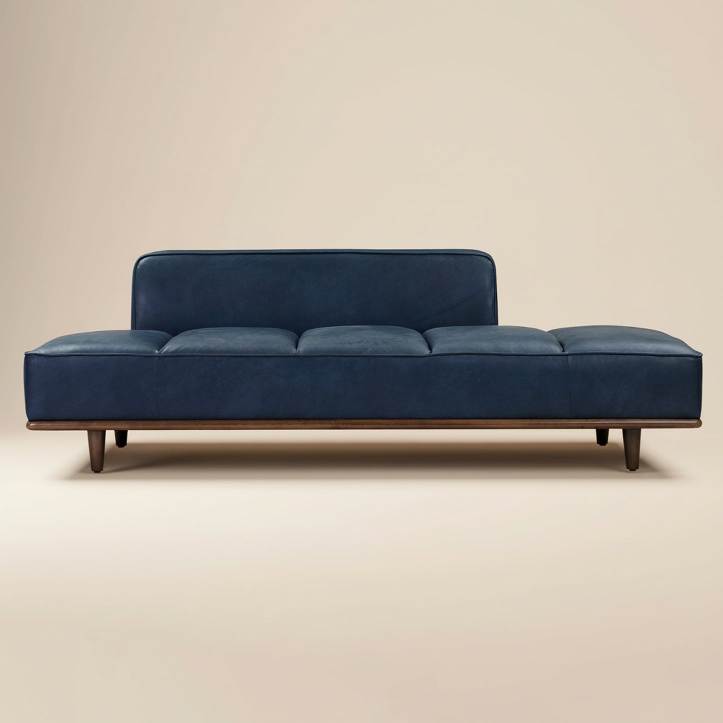 Jasper Leather Daybed | Midnight Blue