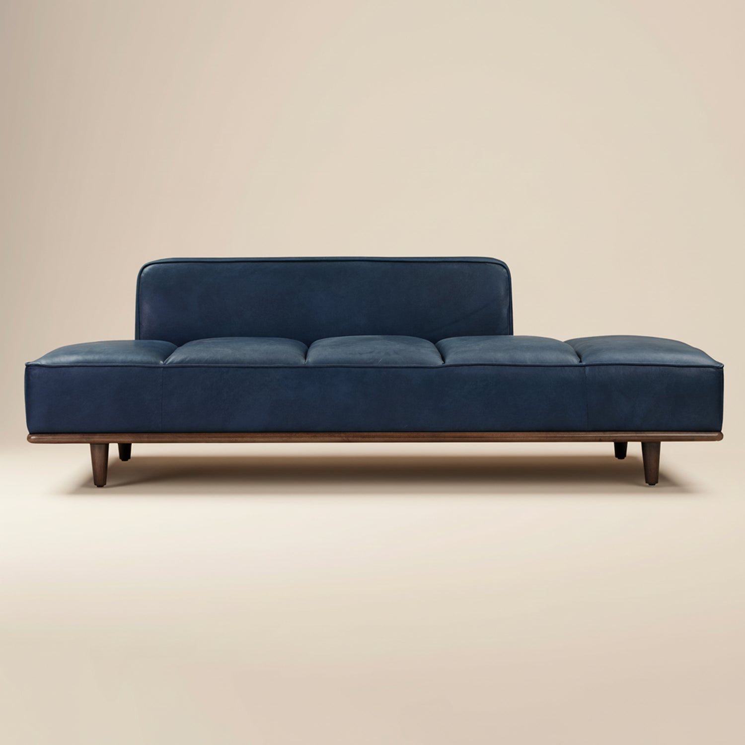 Jasper Leather Daybed | Midnight Blue 