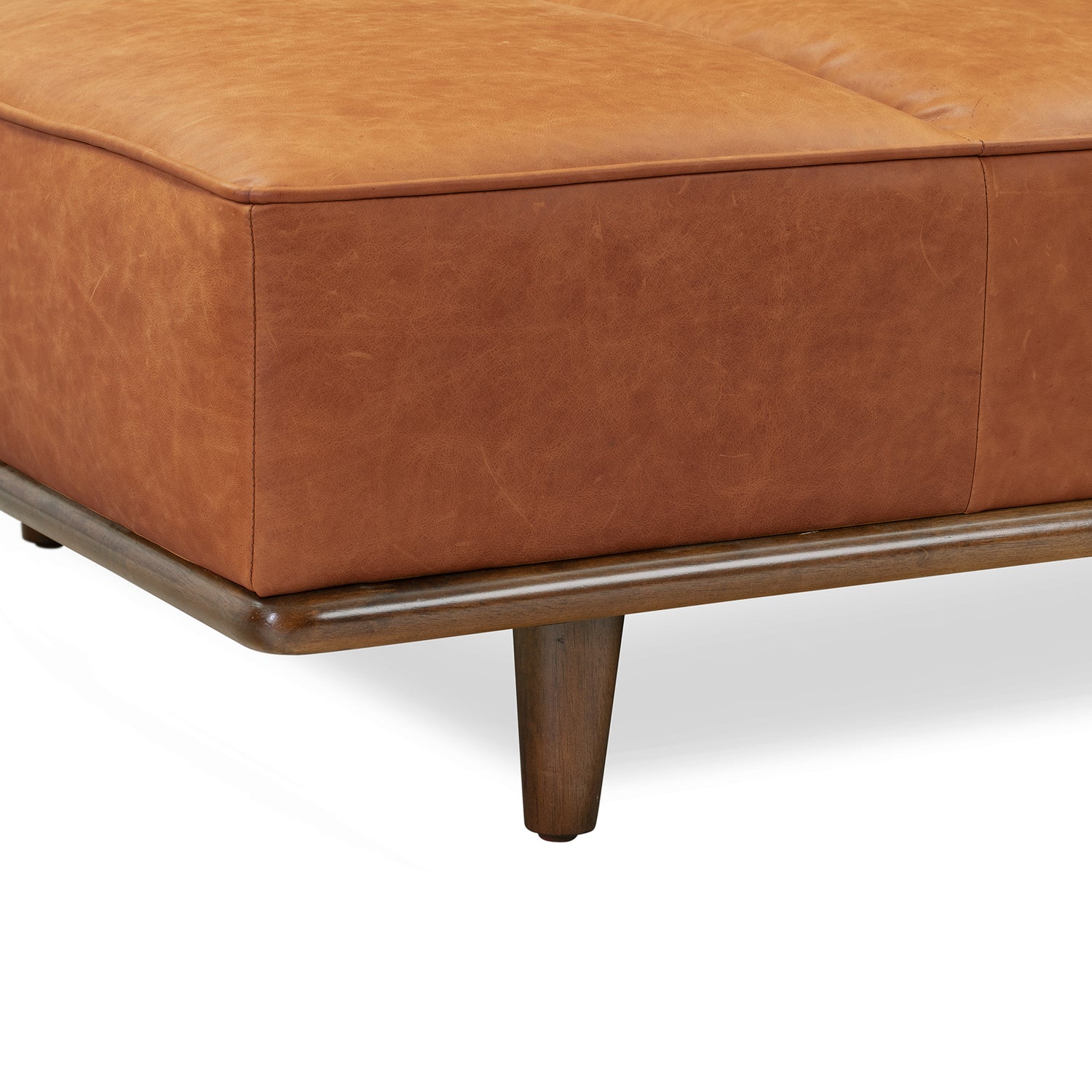Jasper Leather Daybed | Cognac Tan 