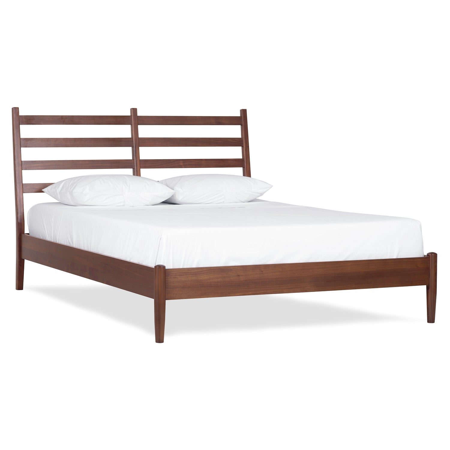 Truro Bed with Leather Cushions | Midnight Blue | Queen 