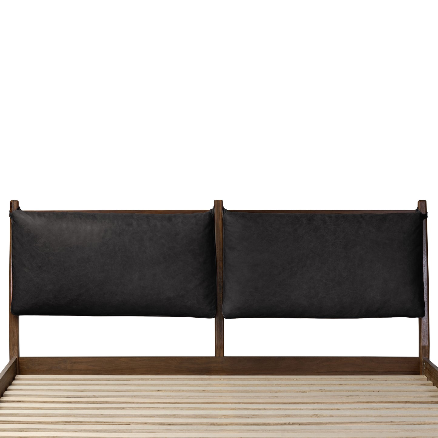 Truro Bed with Leather Cushions | Onyx Black | King