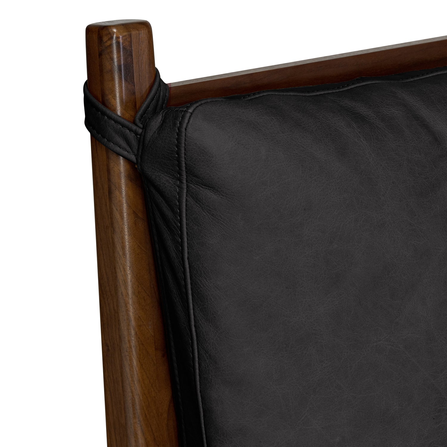 Truro Bed with Leather Cushions | Onyx Black | King 