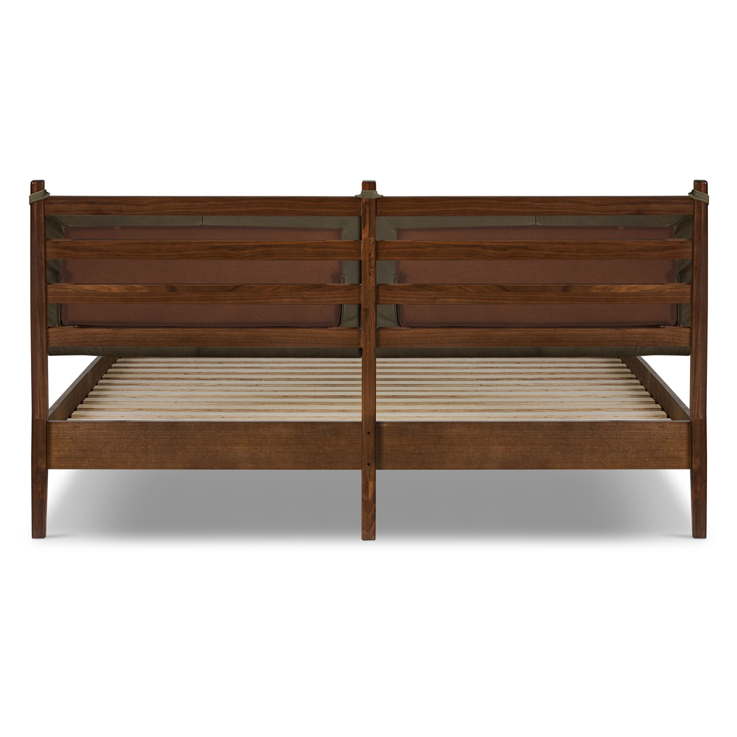 Truro Bed with Leather Cushions | Olivine Green | King 