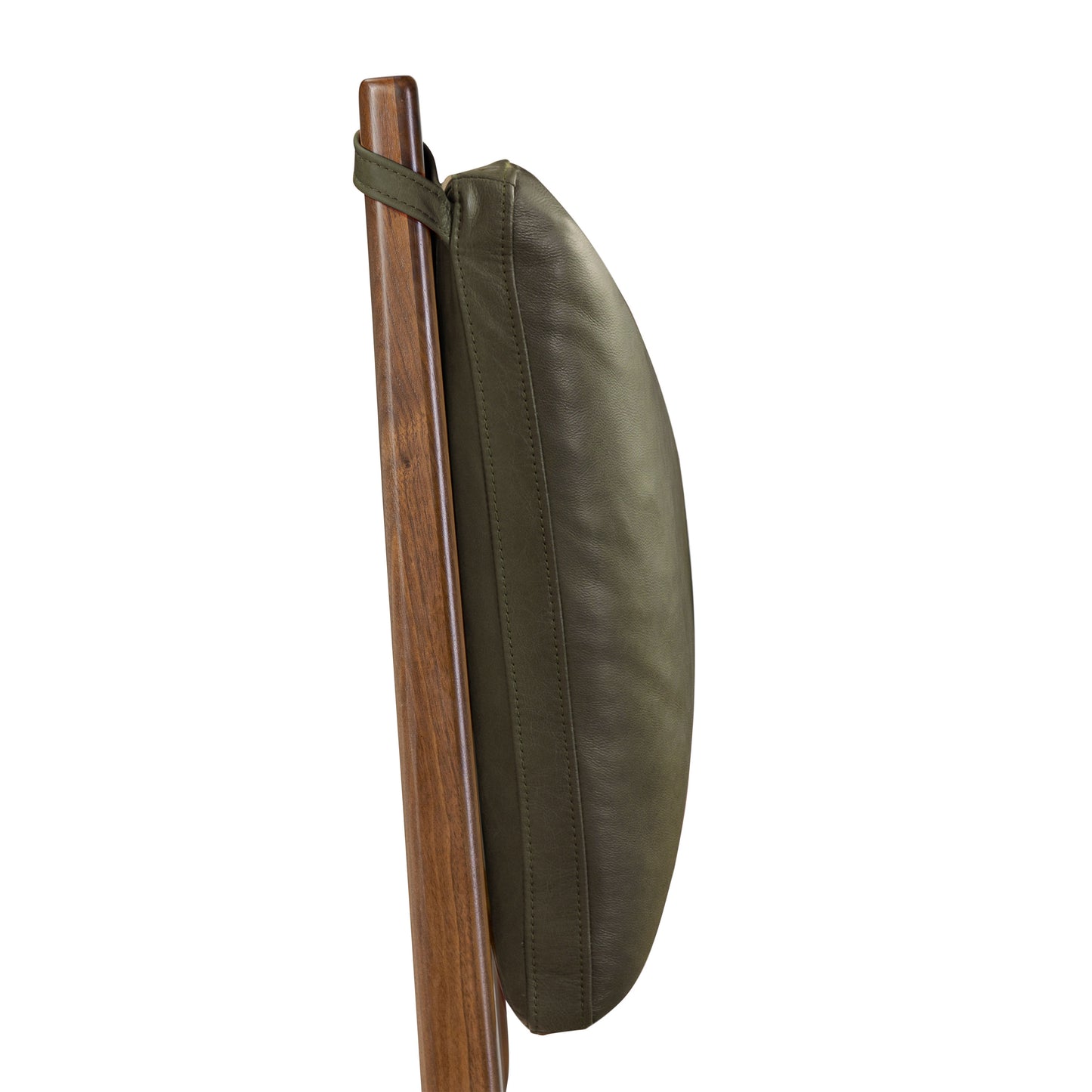 Truro Bed with Leather Cushions | Olivine Green | King