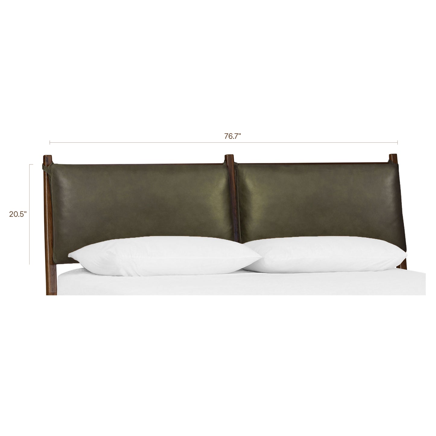 Truro Bed Headboard Cushion Set | Olivine Green | King