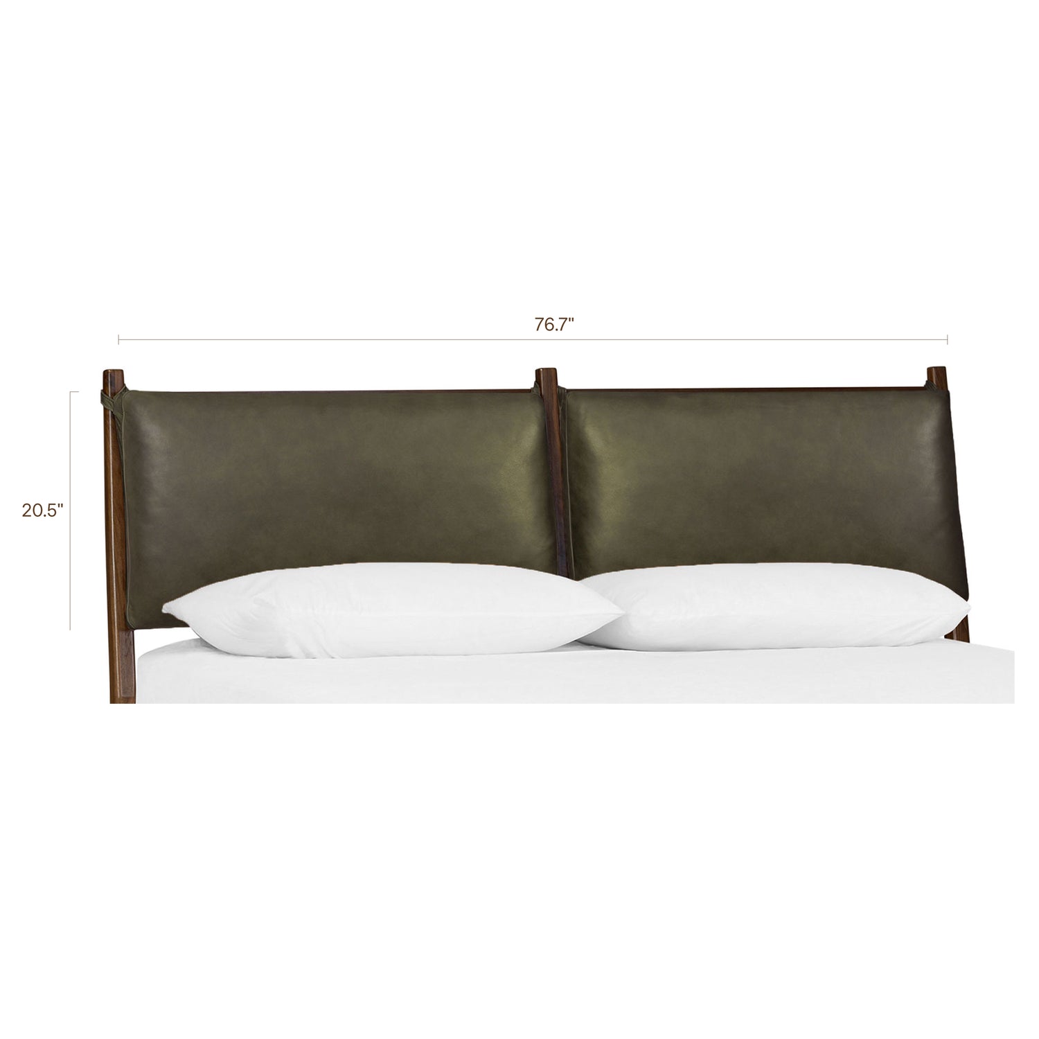 Truro Bed Headboard Cushion Set | Olivine Green | King 