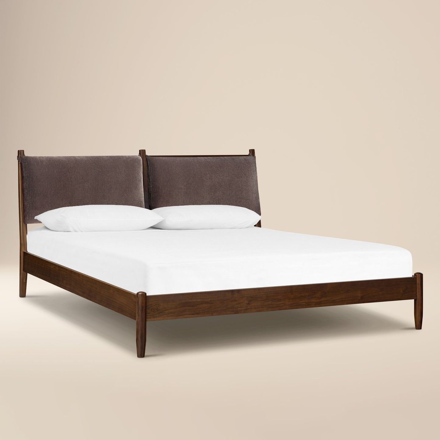 Truro Bed Frame with Fabric Headboard Cushions | Willow Brown | King