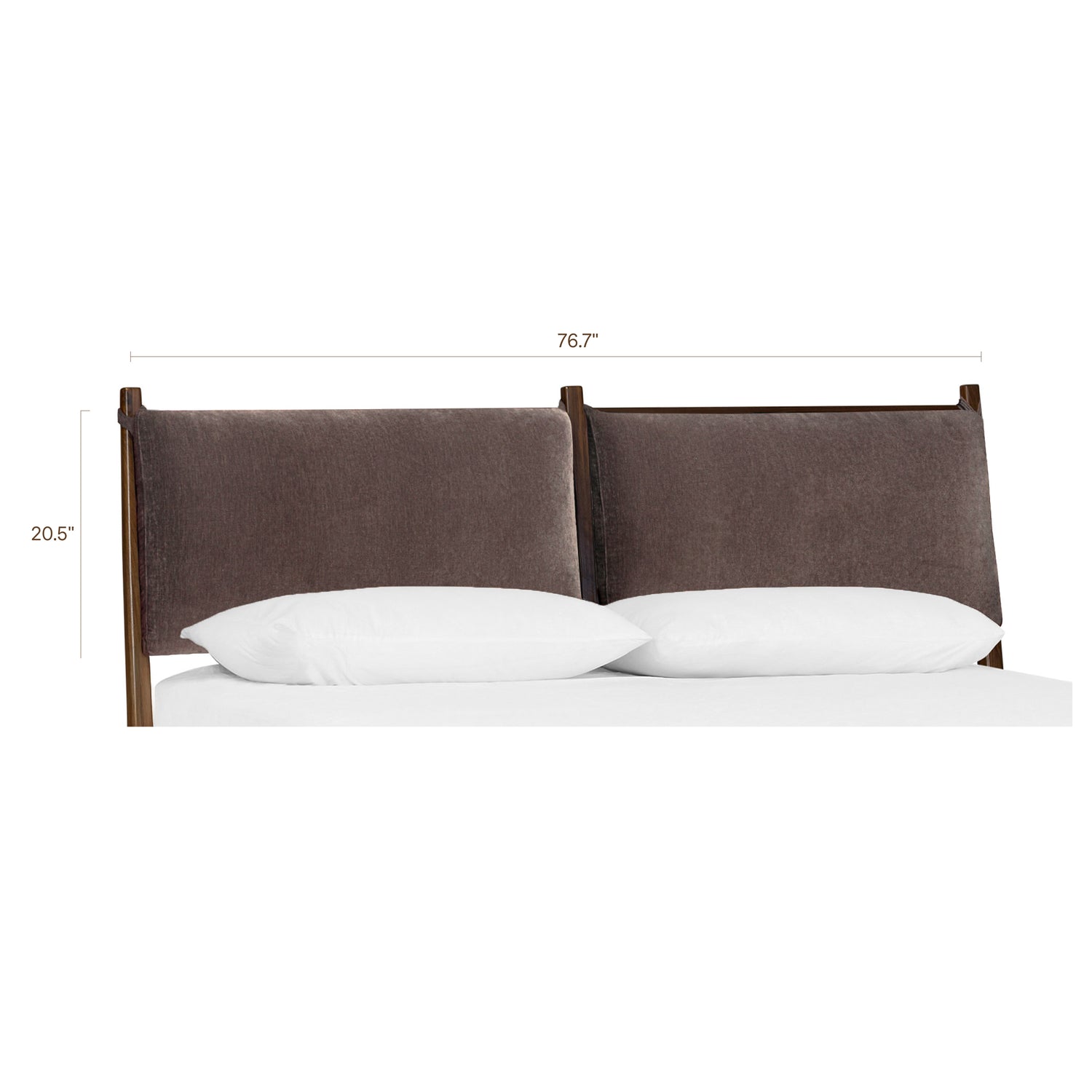 Truro Fabric Bed Headboard Cushion Set | Willow Brown | King 