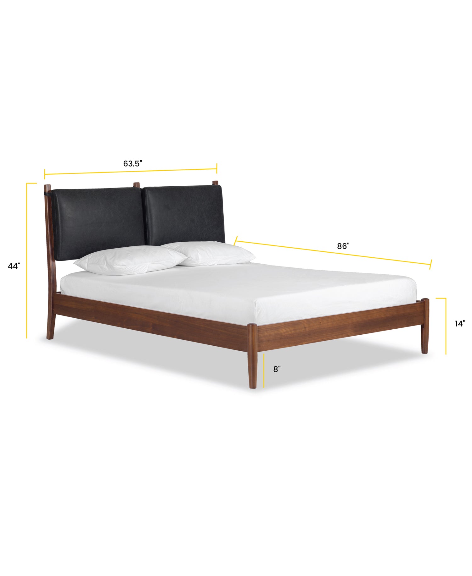 Truro Bed Headboard Cushion Set | Onyx Black | Queen 