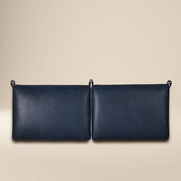 Truro Bed Headboard Cushion Set | Midnight Blue | Queen