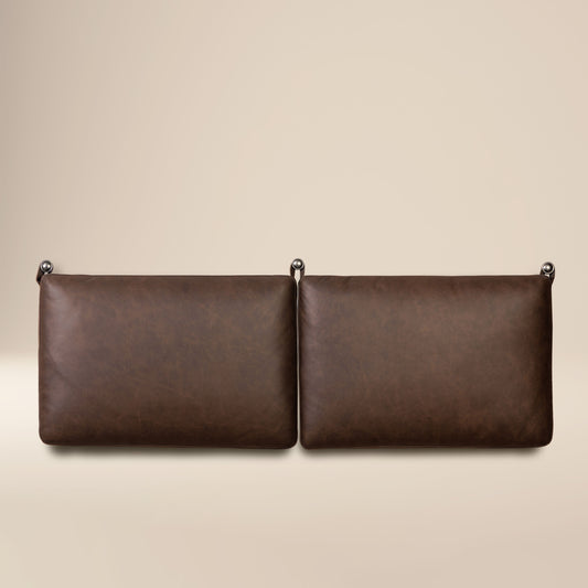 Truro Bed Headboard Cushion Set | Bridle Brown | Queen