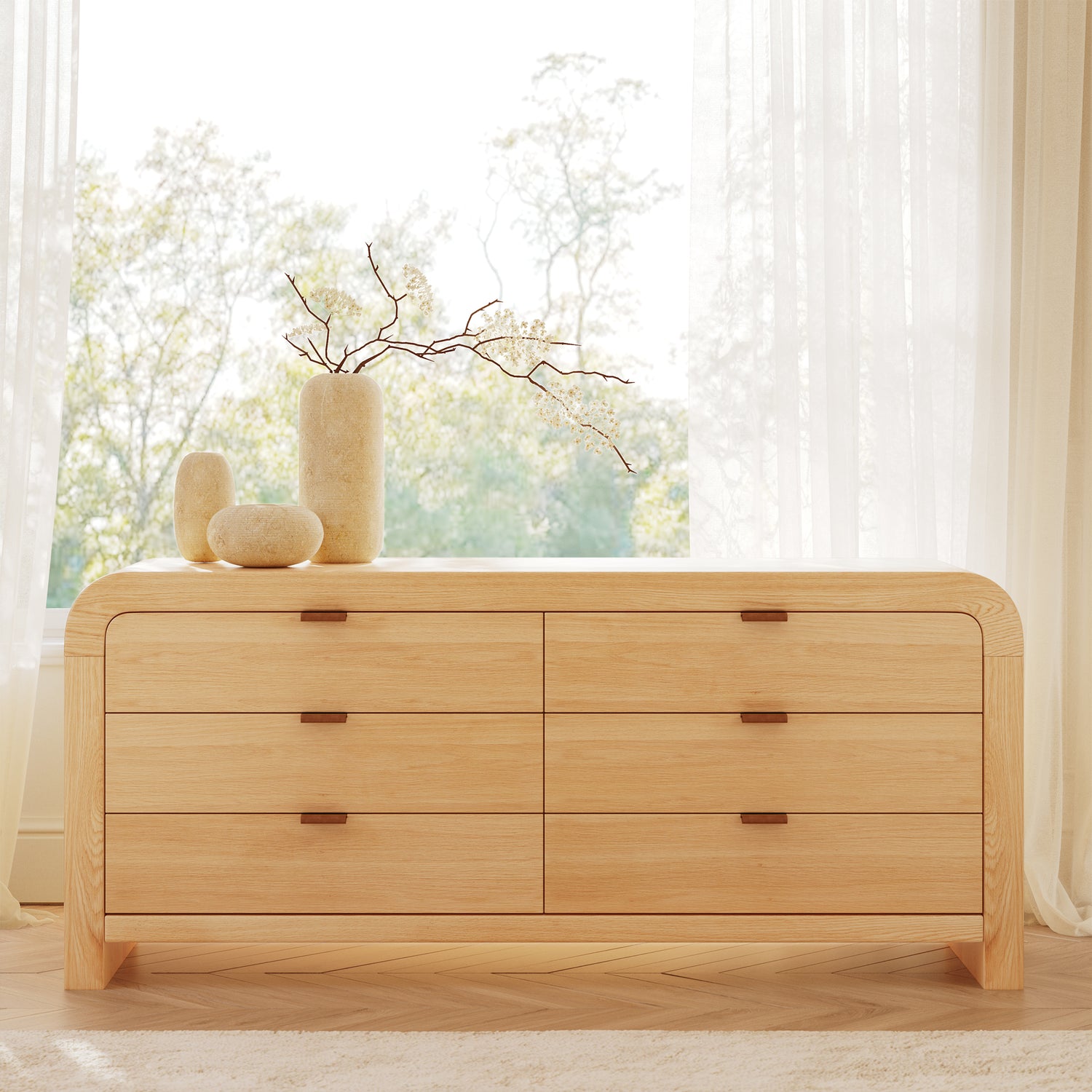 Cirq 6 Drawer Dresser | Oak lifestyle_image