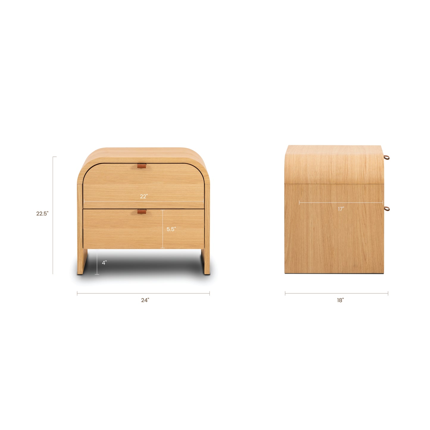 Cirq Nightstand | Oak