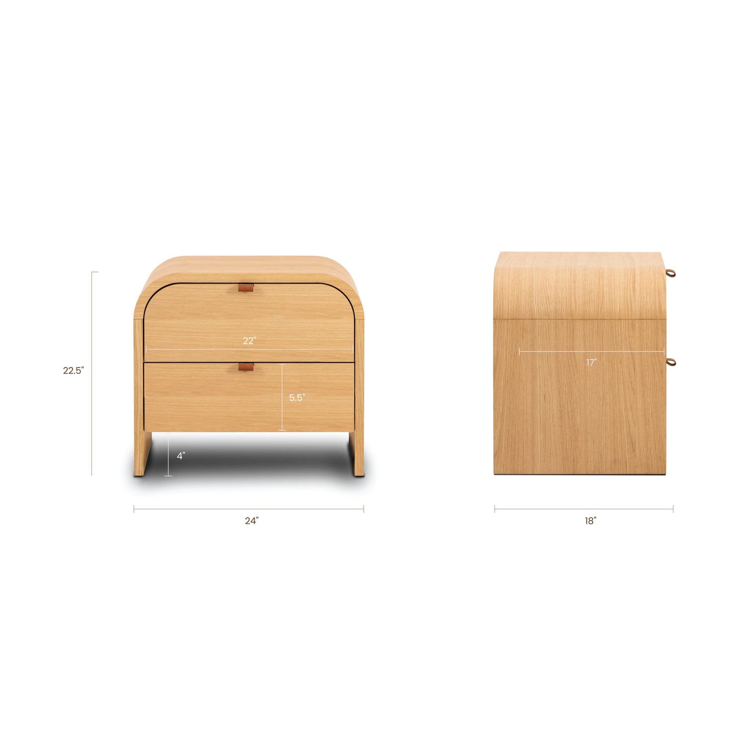 Cirq Nightstand | Oak 