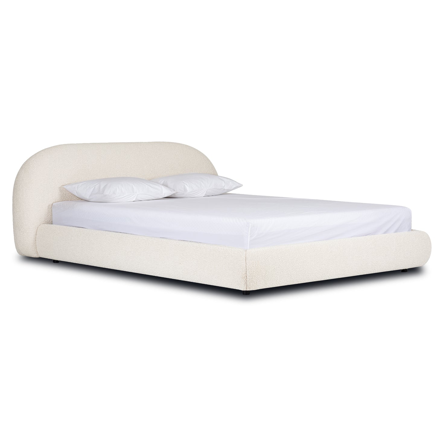 Genoa Bed | Crema White Boucle | King
