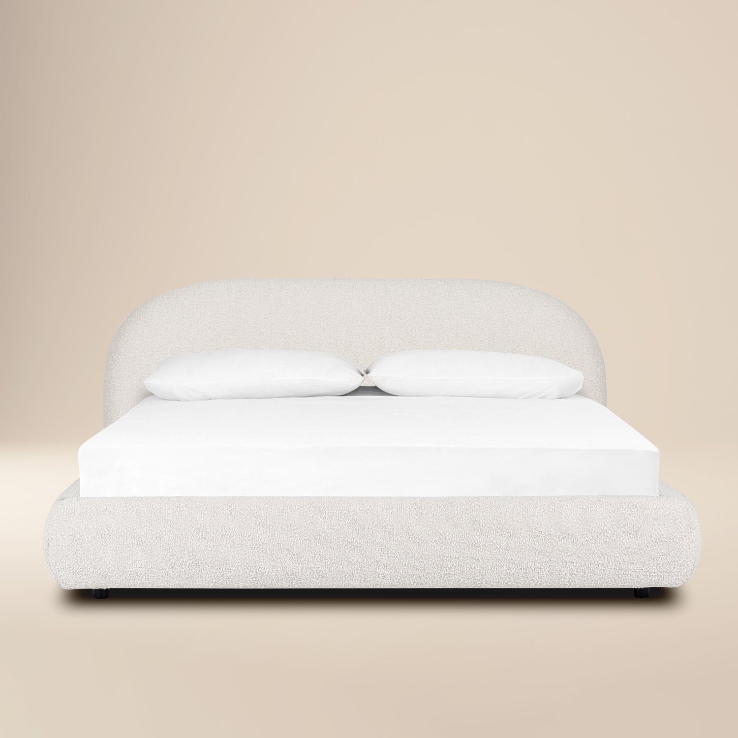 Genoa Bed | Crema White Boucle | King 