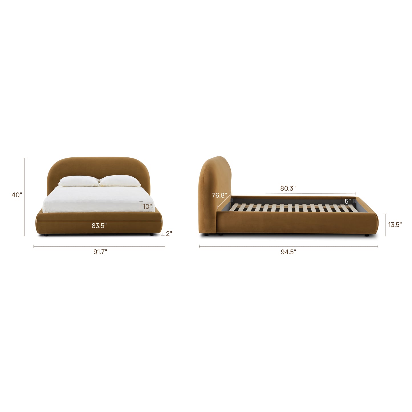 Genoa Bed | Cider Rust | King