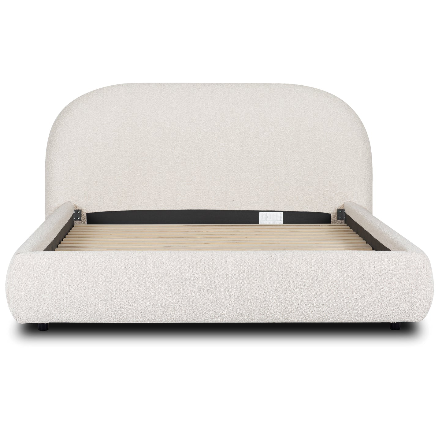 Genoa Bed | Crema White Boucle | Queen