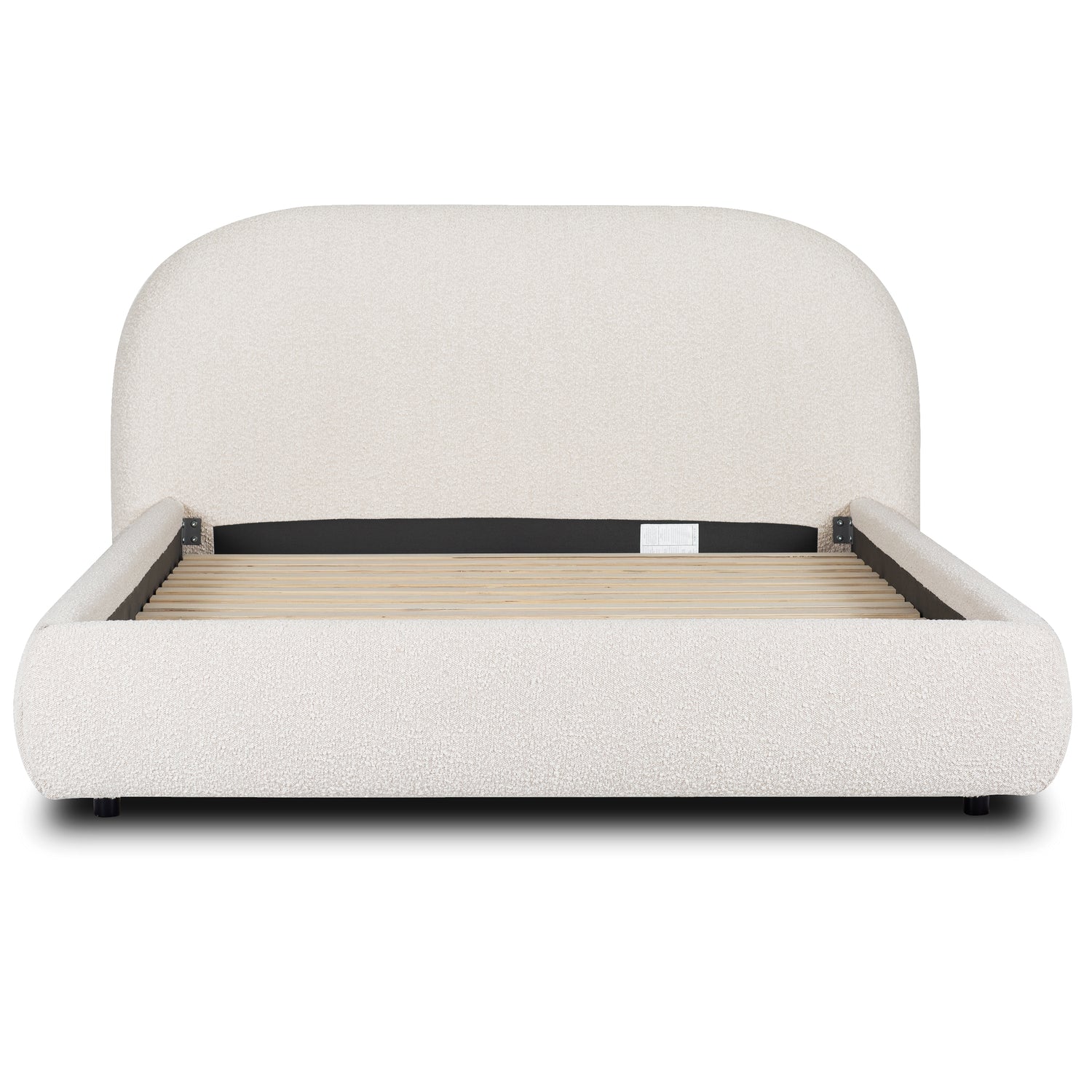 Genoa Bed | Crema White Boucle | Queen 
