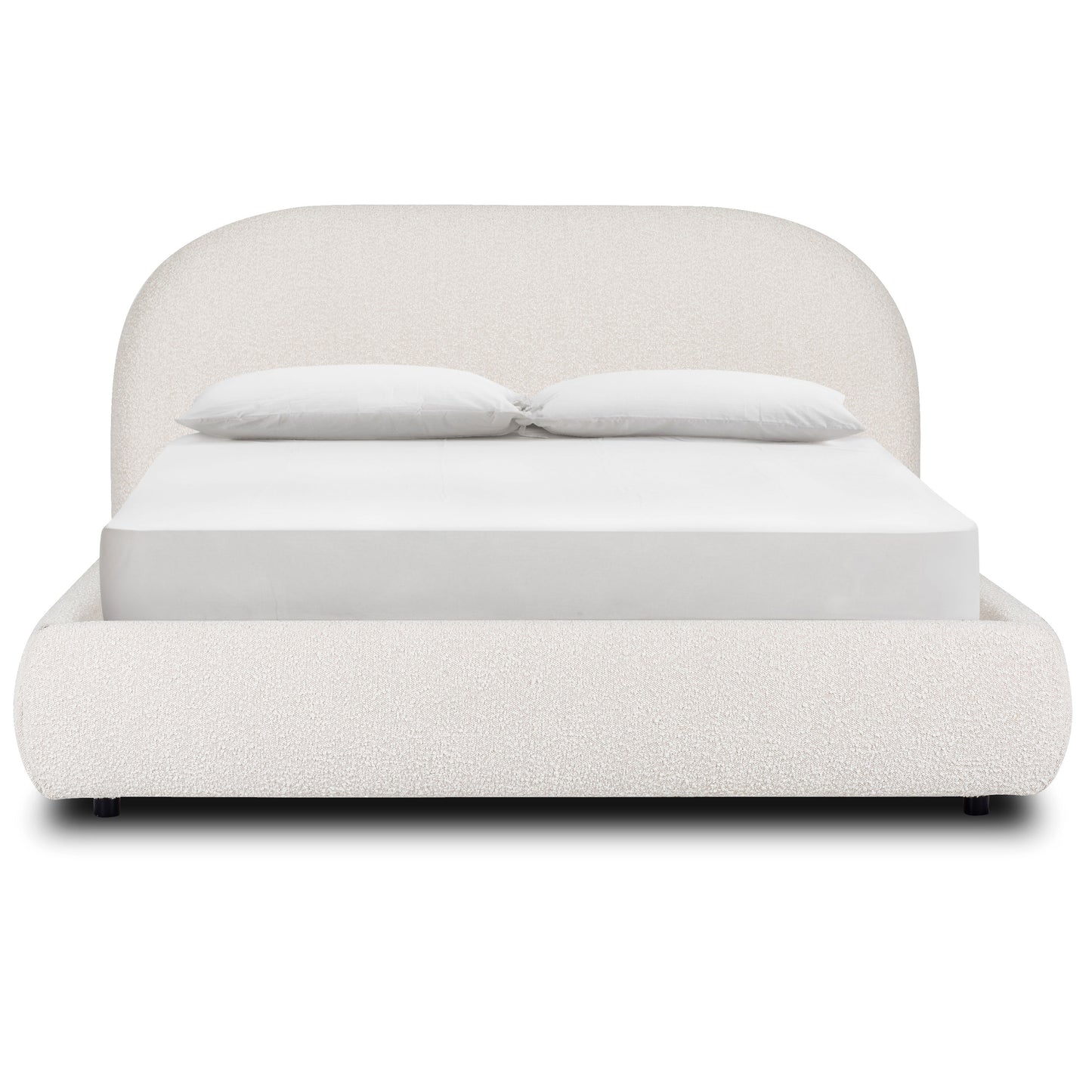 Genoa Bed | Crema White Boucle | Queen
