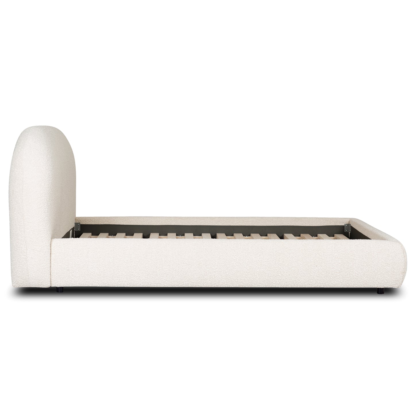 Genoa Bed | Crema White Boucle | Queen