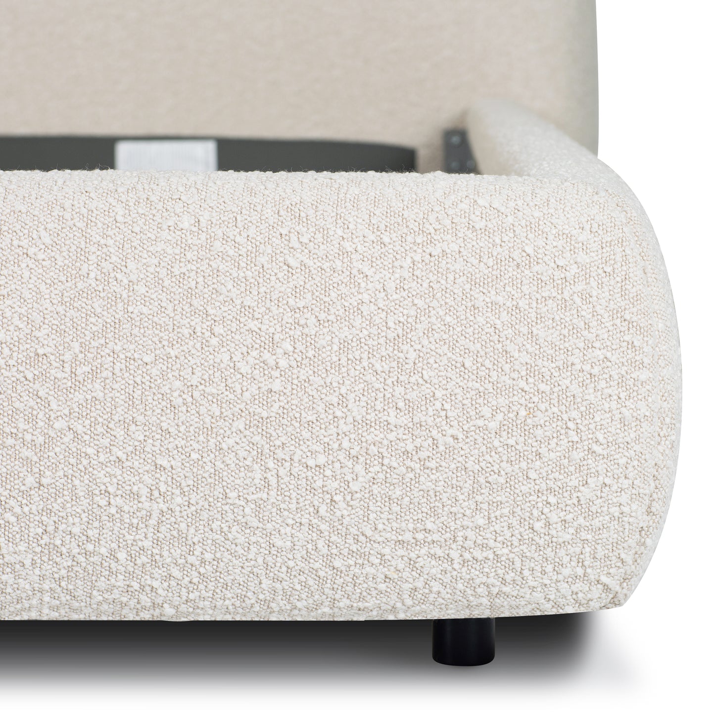 Genoa Bed | Crema White Boucle | Queen