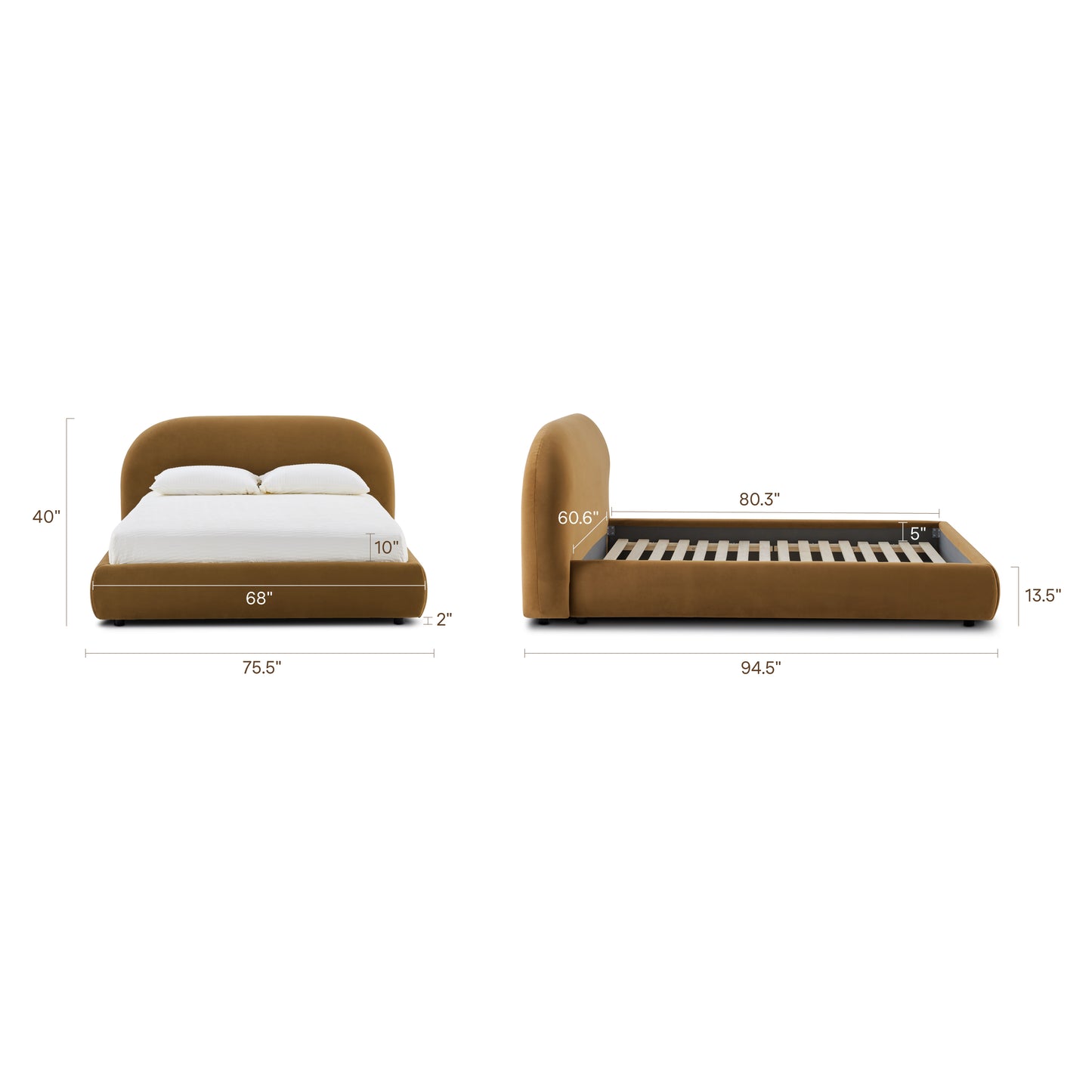 Genoa Bed | Cider Rust | Queen