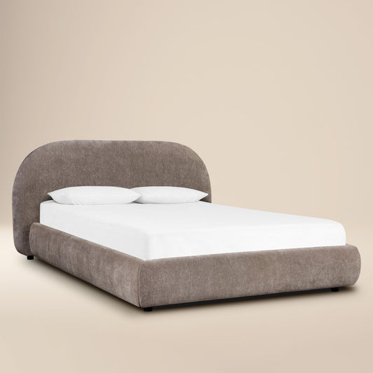 Genoa Bed | Taupe Brown | Queen