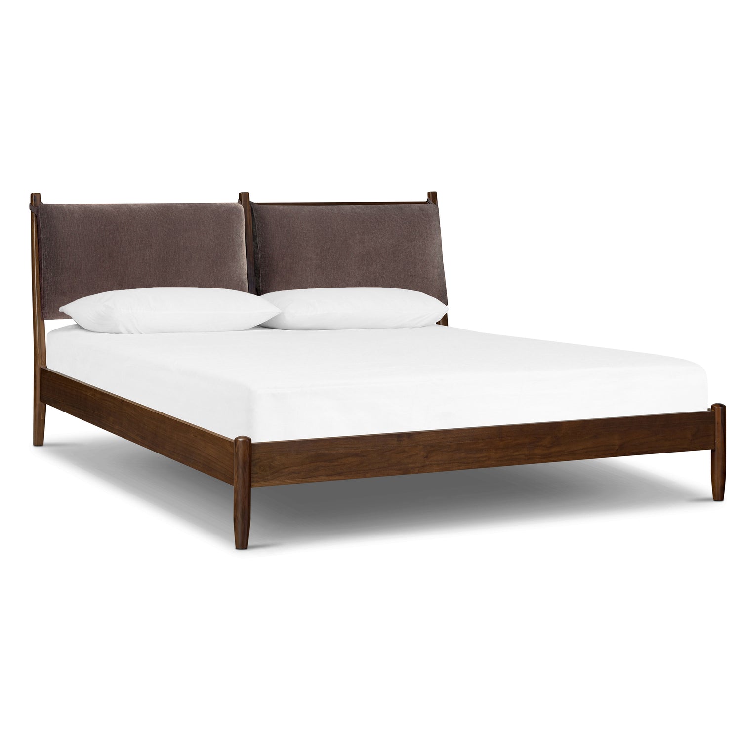 Truro Bed Frame with Fabric Headboard Cushions | Willow Brown | King 