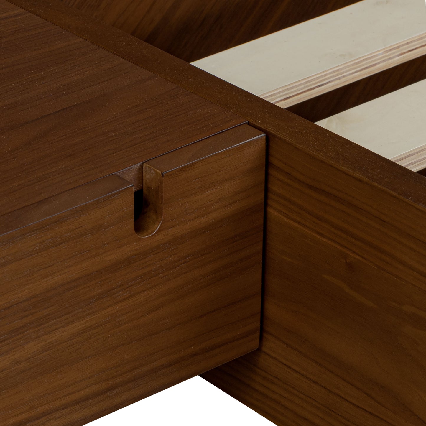 Amalfi Low Profile Bed with Nightstands | Walnut | King