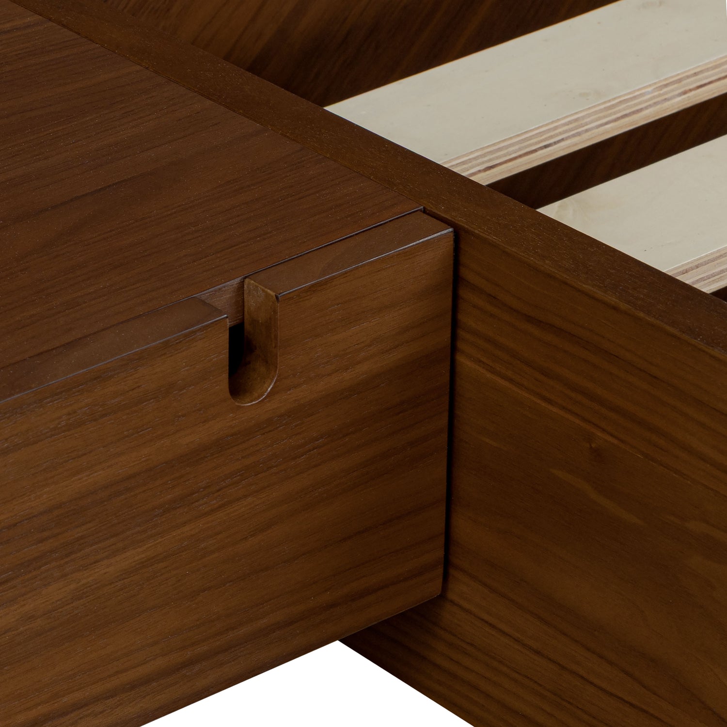 Amalfi Low Profile Bed with Nightstands | Walnut | King 