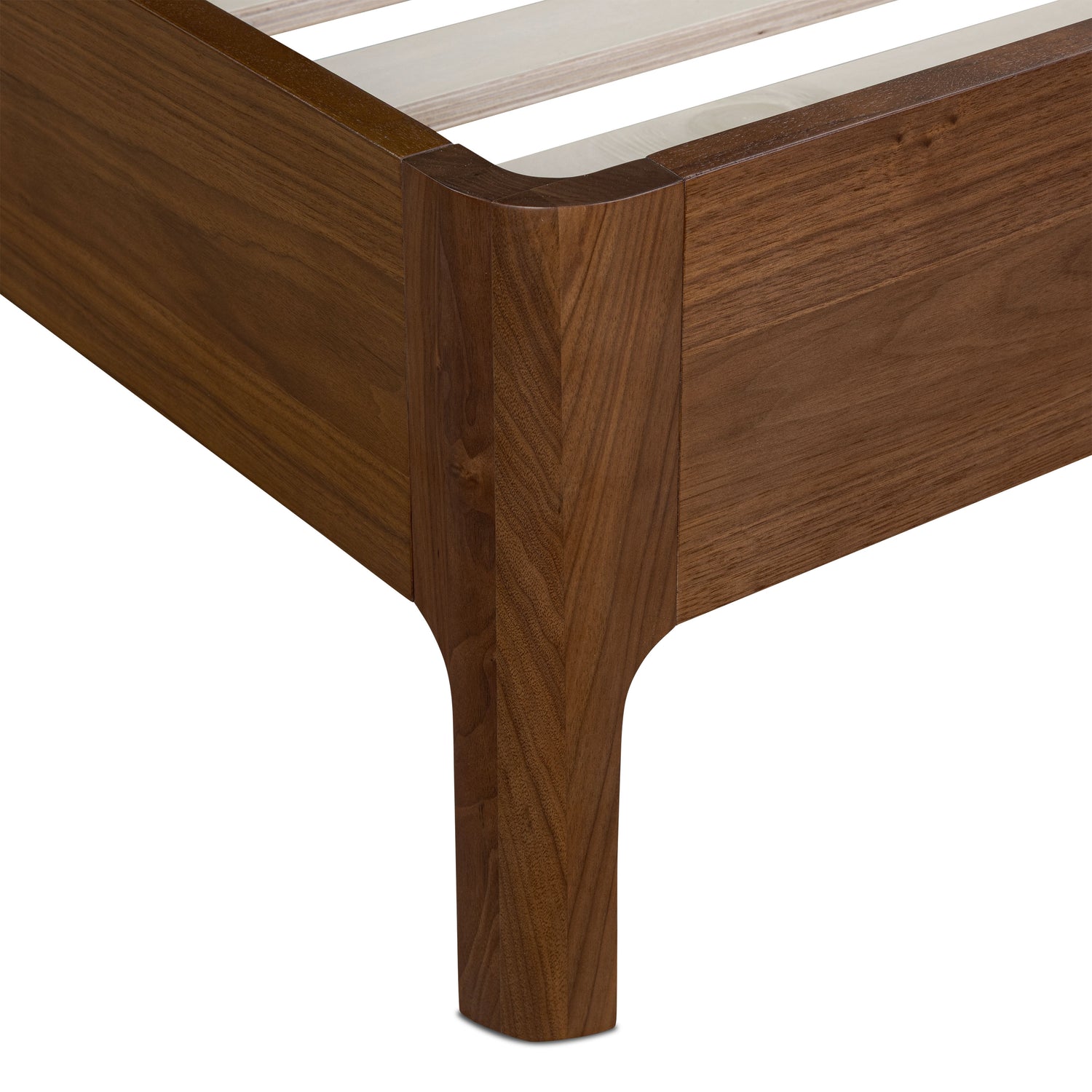 Amalfi Low Profile Bed with Nightstands | Walnut | King 