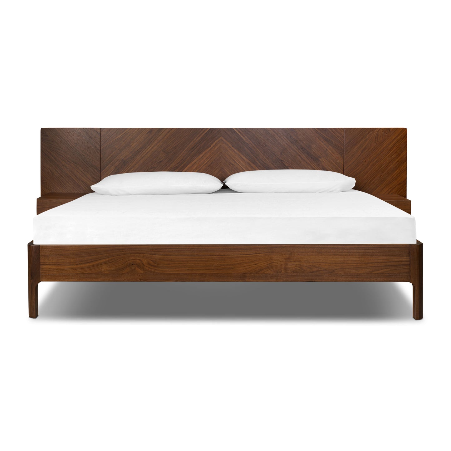 Amalfi Low Profile Bed with Nightstands | Walnut | King