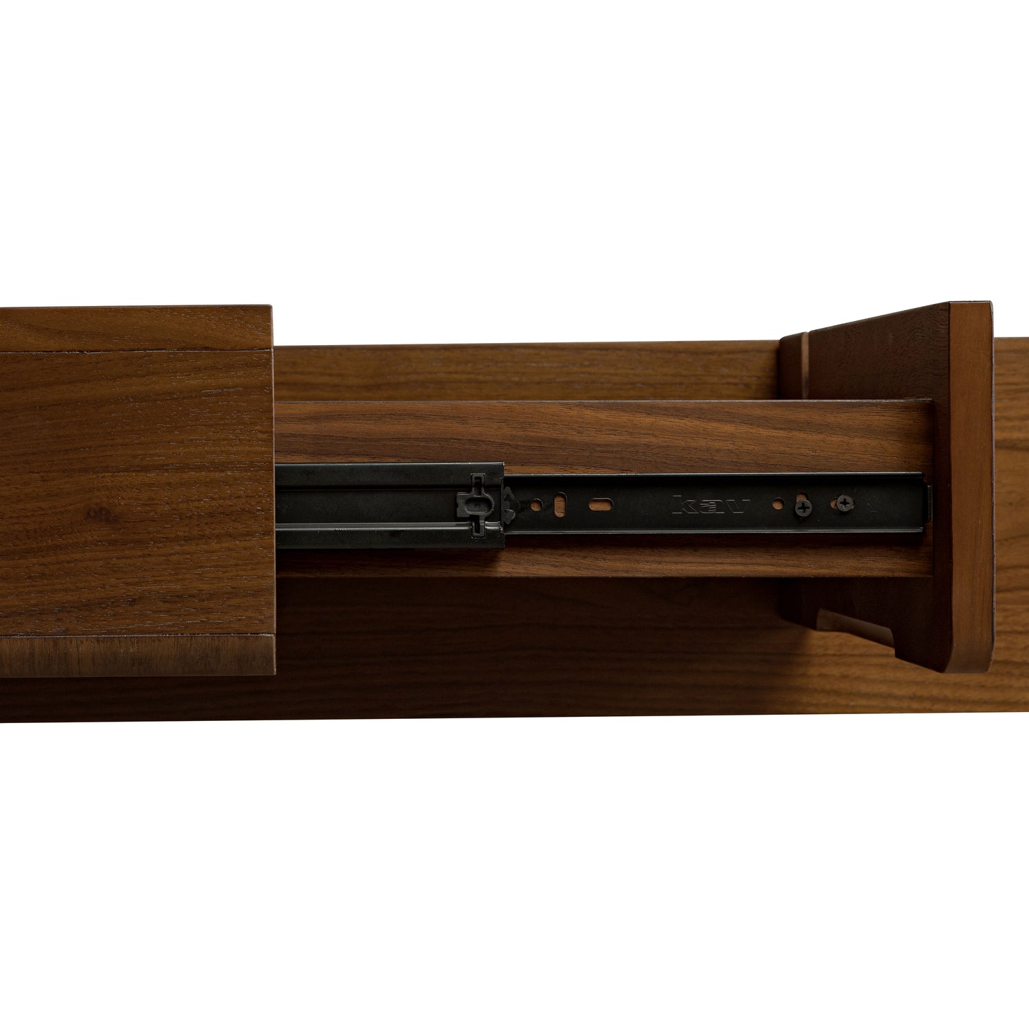 Amalfi Low Profile Bed with Nightstands | Walnut | Queen 
