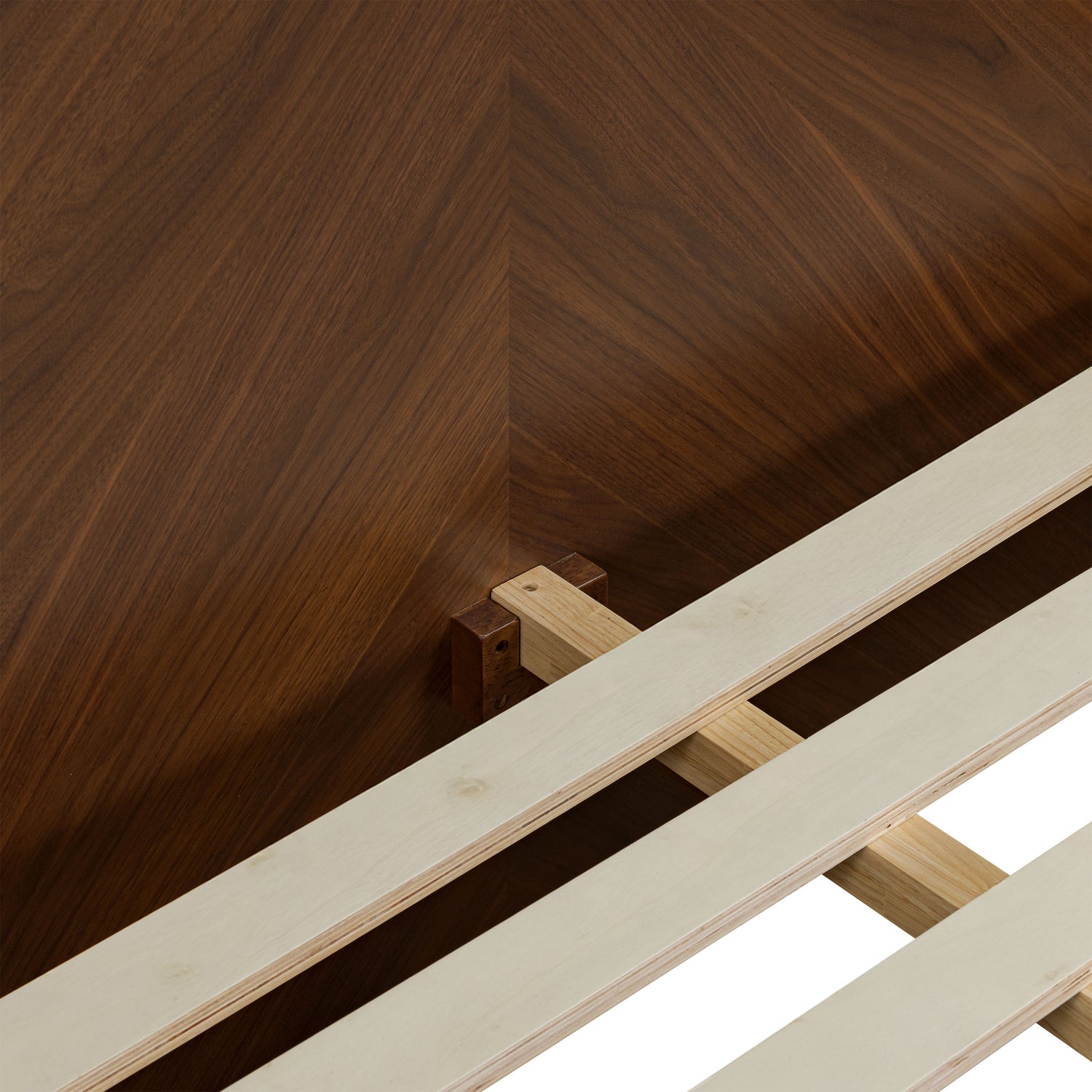 Amalfi Low Profile Bed with Nightstands | Walnut | Queen 
