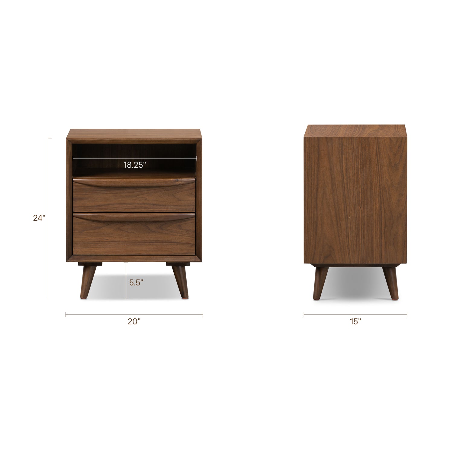 Cura Nightstand | Walnut 