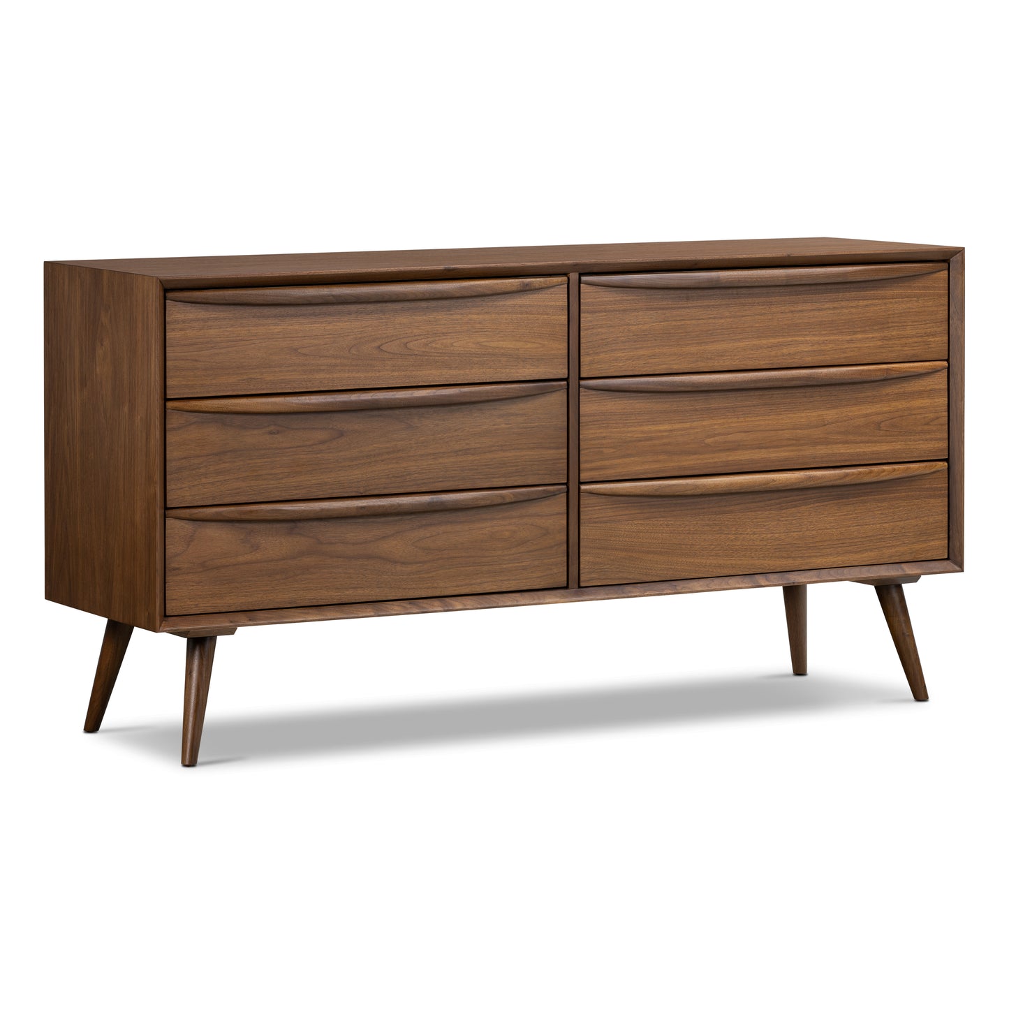 Cura 6 Drawer Dresser | Walnut