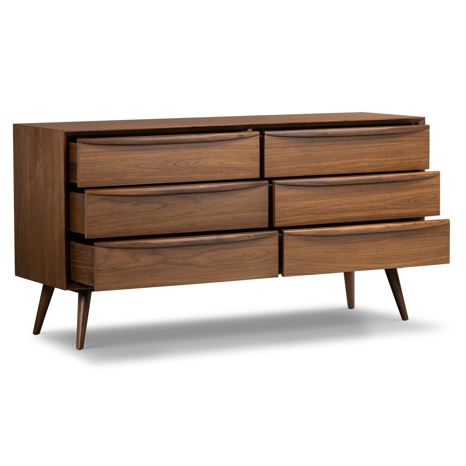 Cura 6 Drawer Dresser | Walnut 