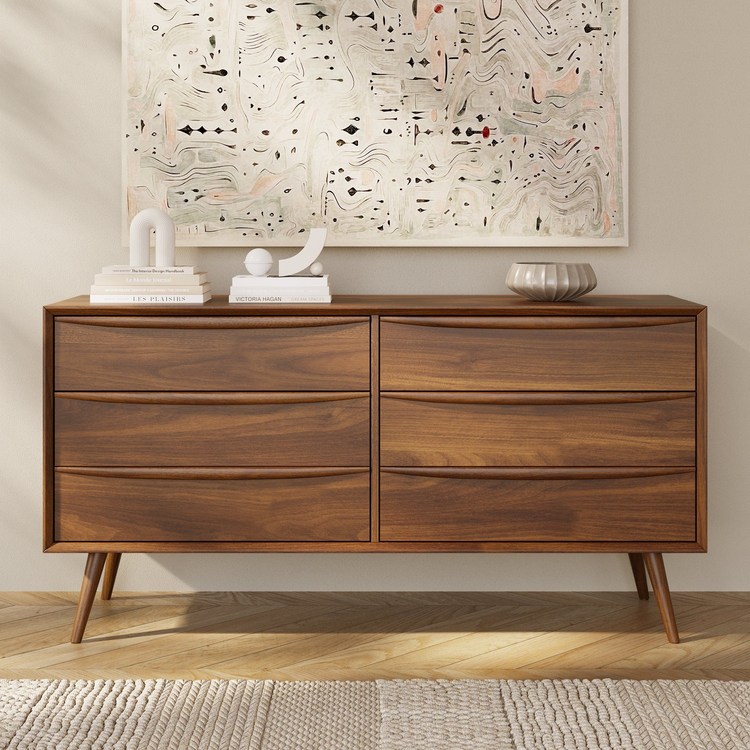 Cura 6 Drawer Dresser | Walnut lifestyle_image