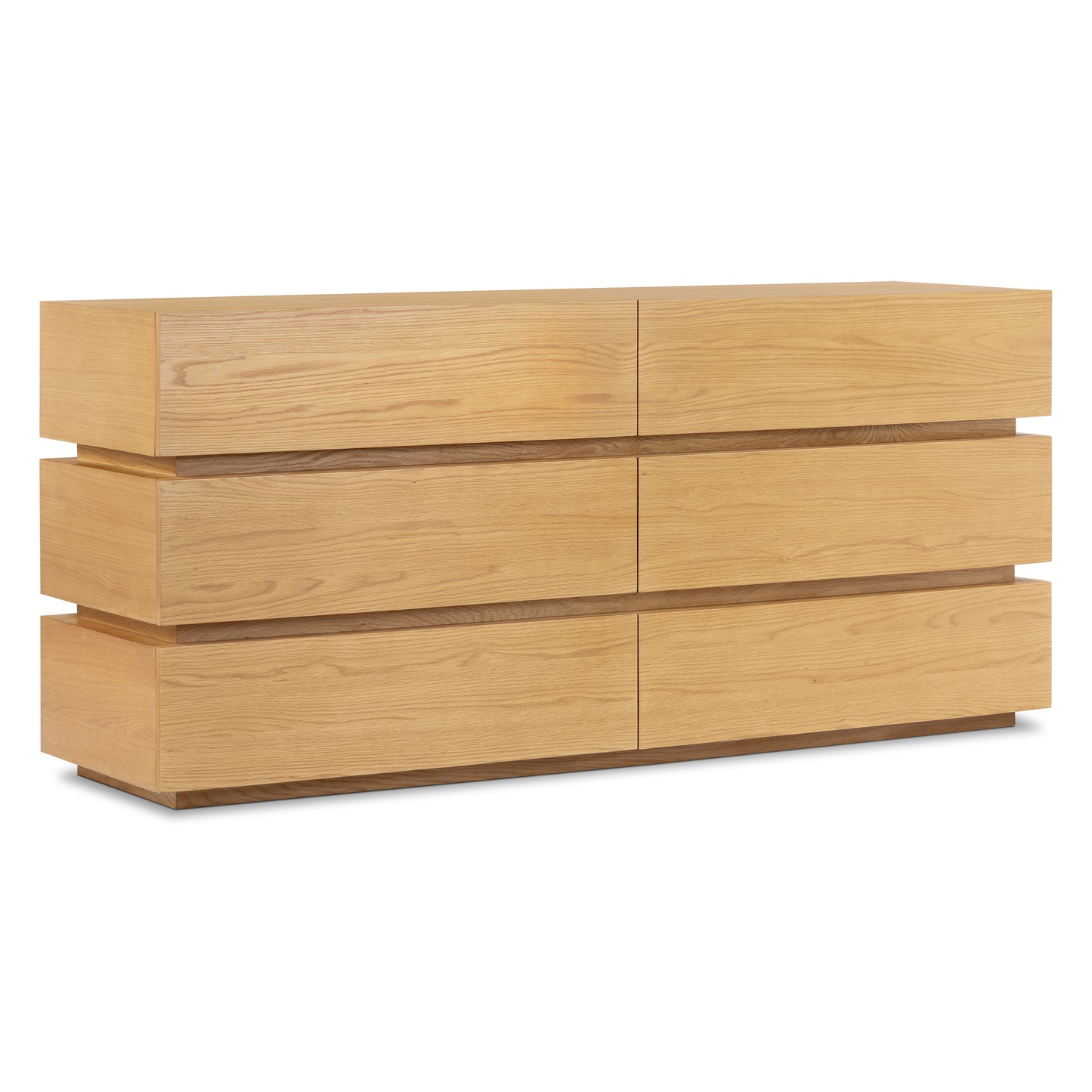 Pino 6 Drawer Dresser | Oak