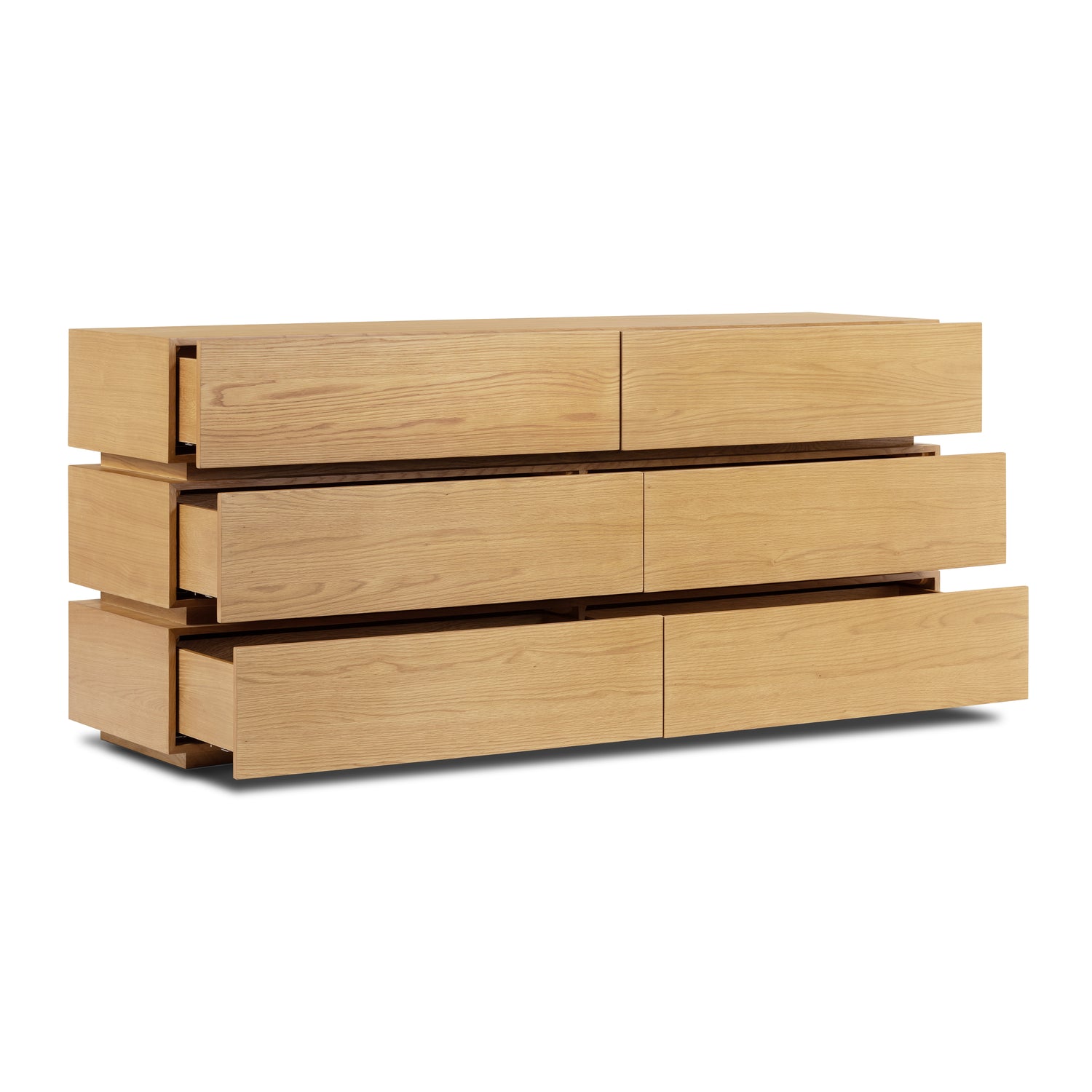 Pino 6 Drawer Dresser | Oak 