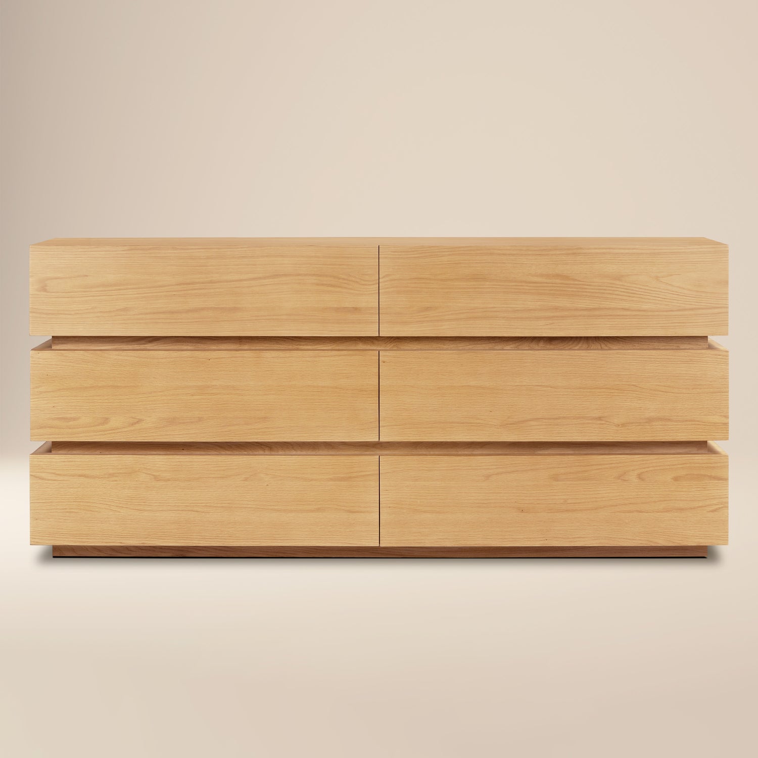 Pino 6 Drawer Dresser | Oak 