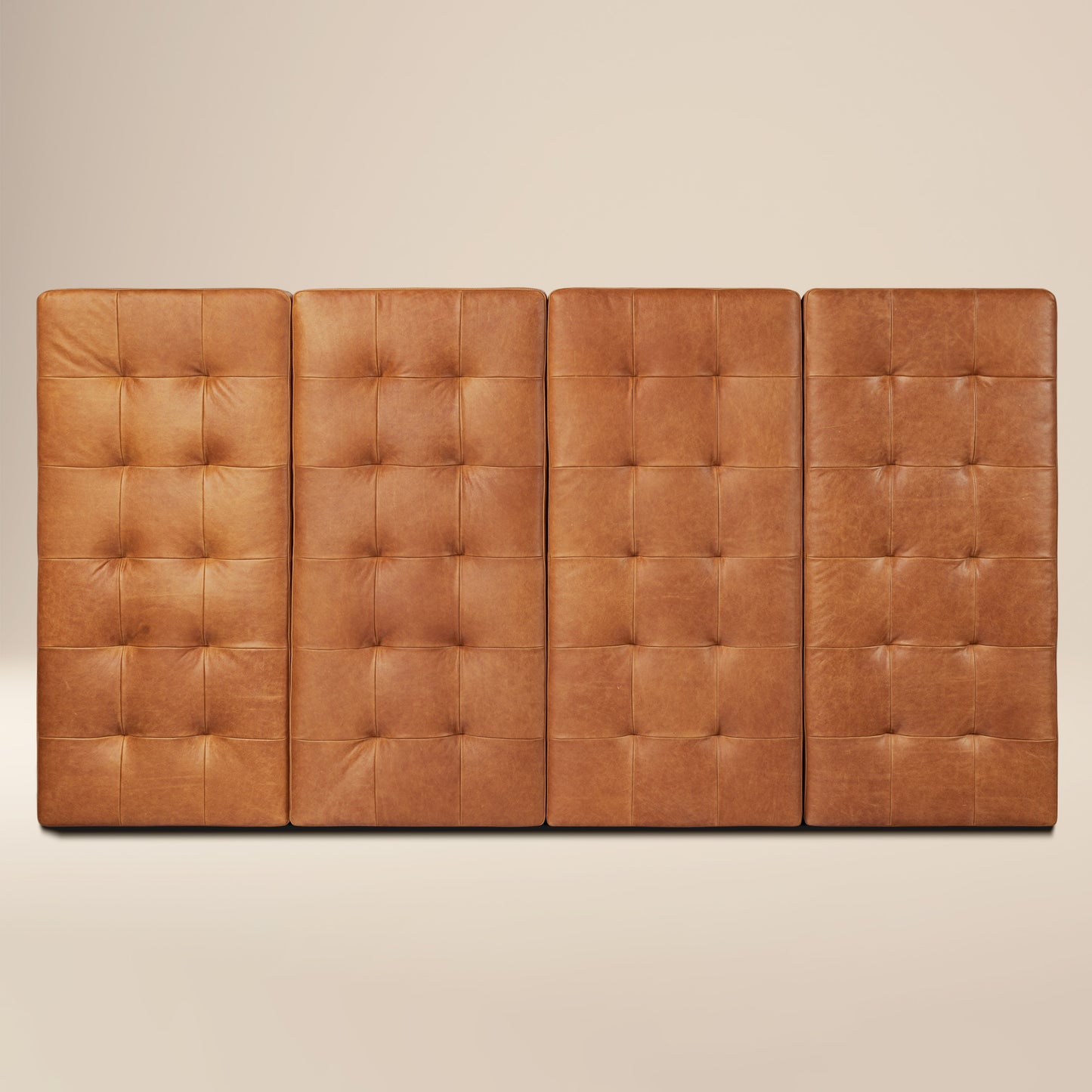 Napa Leather Bed Headboard | Saddle Tan | King