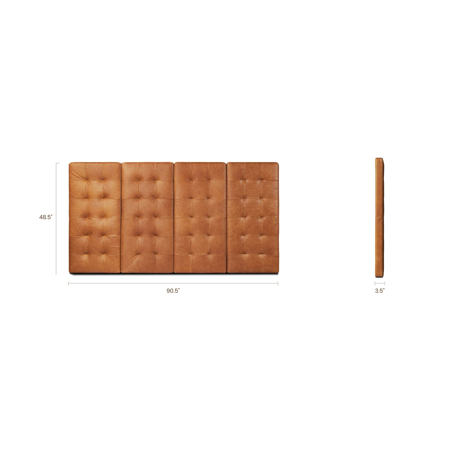 Napa Leather Bed Headboard | Saddle Tan | King 