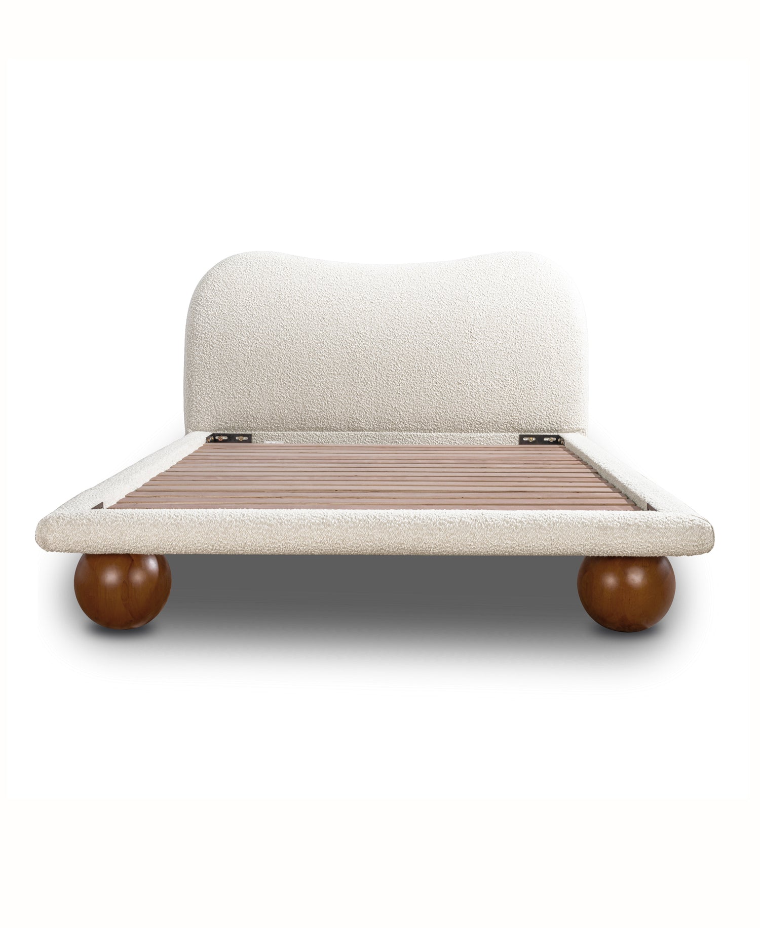 Orbit Bed | Froth White Boucle | Queen 