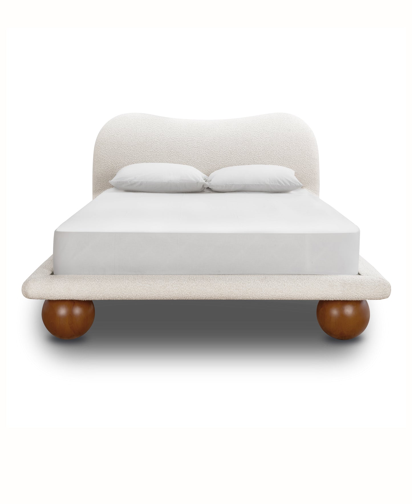 Orbit Bed | Froth White Boucle | Queen
