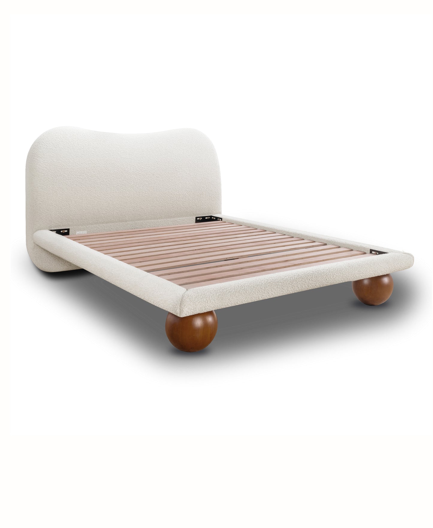 Orbit Bed | Froth White Boucle | Queen