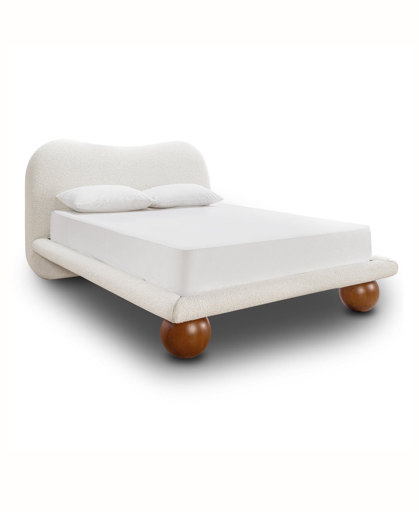 Orbit Bed | Froth White Boucle | Queen