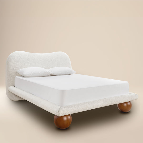 Orbit Bed | Froth White Boucle | Queen