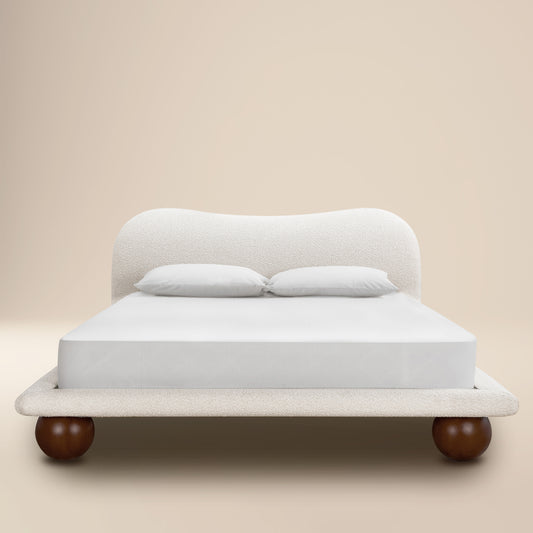 Orbit Bed | Froth White Boucle | King